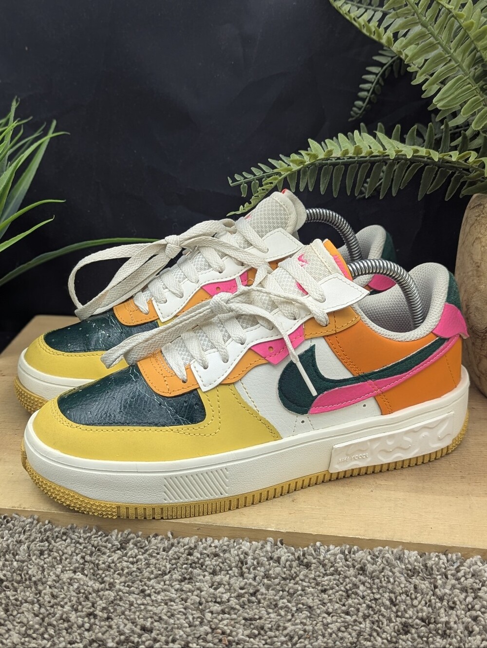 Nike Air Force 1 Fontanka Women's Size 8 Leather Low Walking Casual Shoes